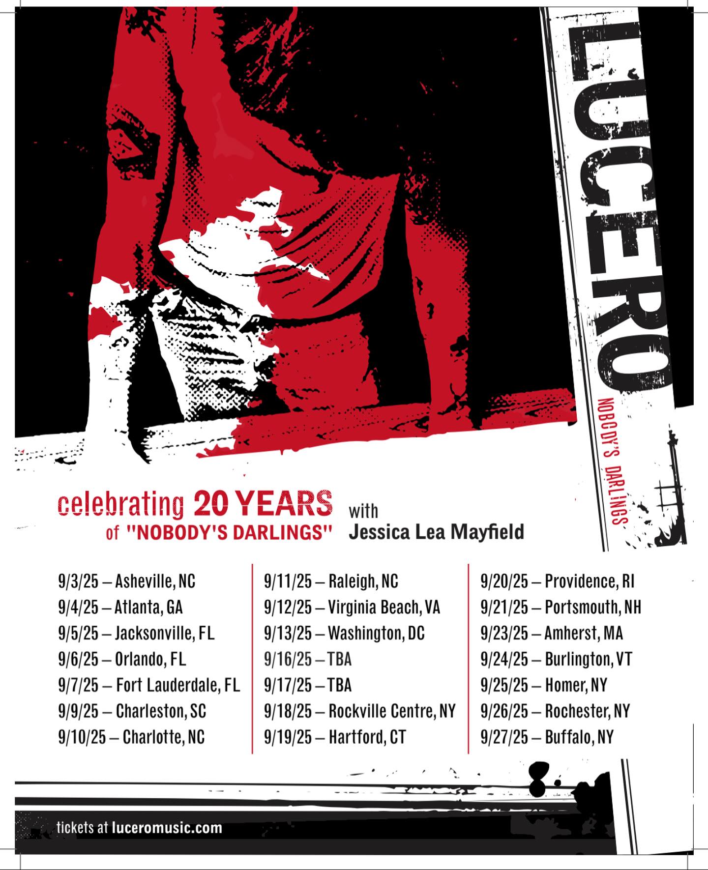 Jessica Lea Mayfield Celebrating 20 Years of 'Nobody's Darlings' Tour Poster 2025